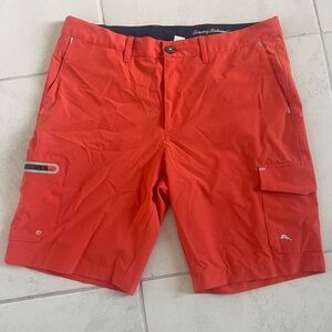 Tommy Bahama Island Zone Pocket Orange Shorts Size W34